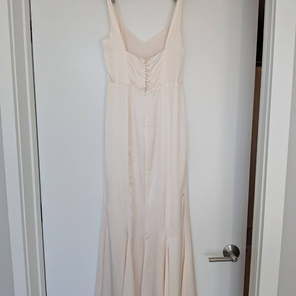 Reformation Payton Satin Dress, Fiore de Latte, Size 4 - Sample Sale Dress - Picture 2 of 6